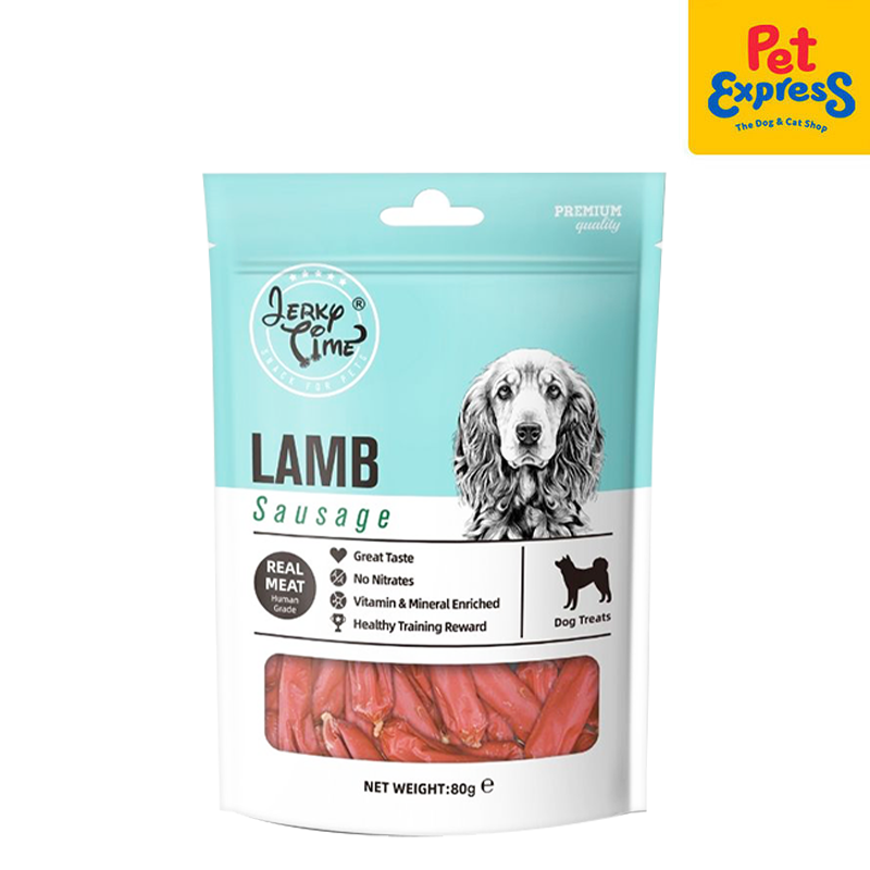 Jerky Time Lamb Sausage Dog Treats 80g