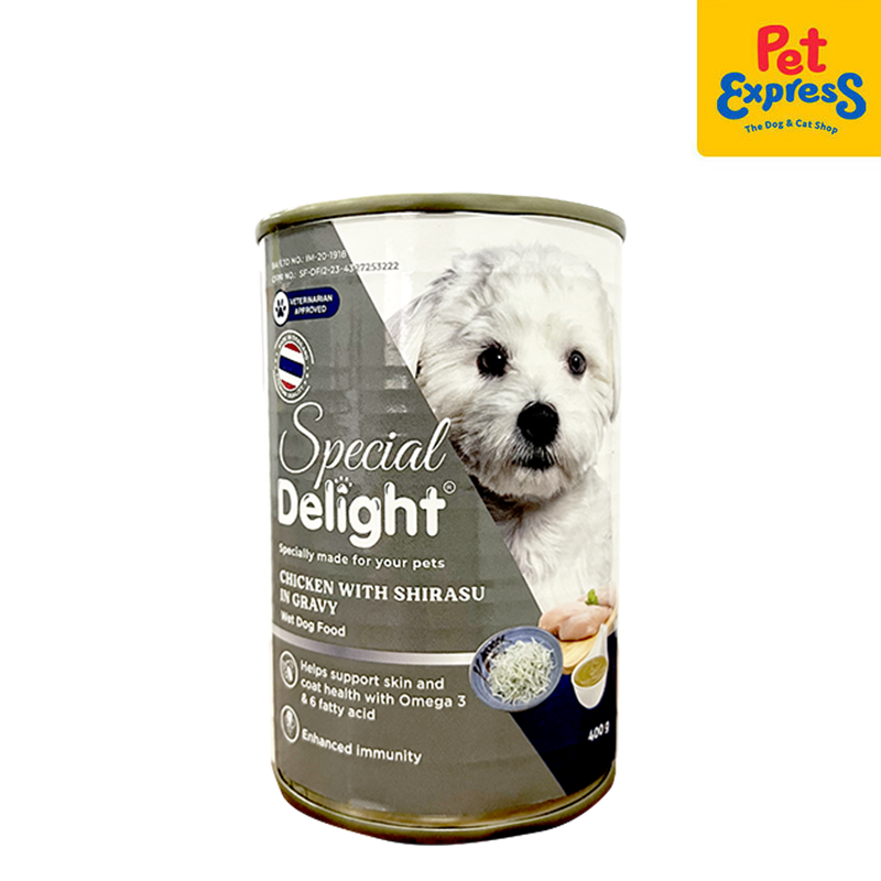 Special Delight Chicken with Shirasu in Gavy Wet Dog Food 400g (2 cans)