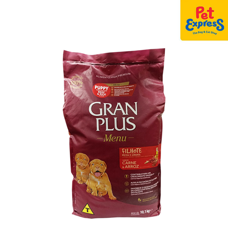 GranPlus Menu Puppy Medim and Large Beef and Rice Dry Dog Food 10.1kg