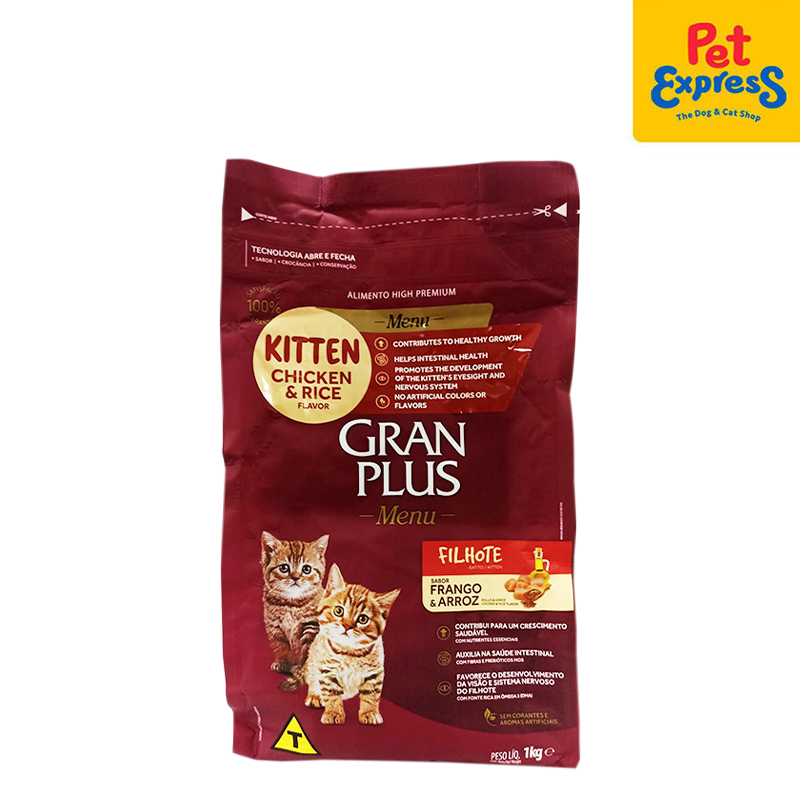 GranPlus Menu Kitten Chicken and Rice Dry Cat Food 1kg