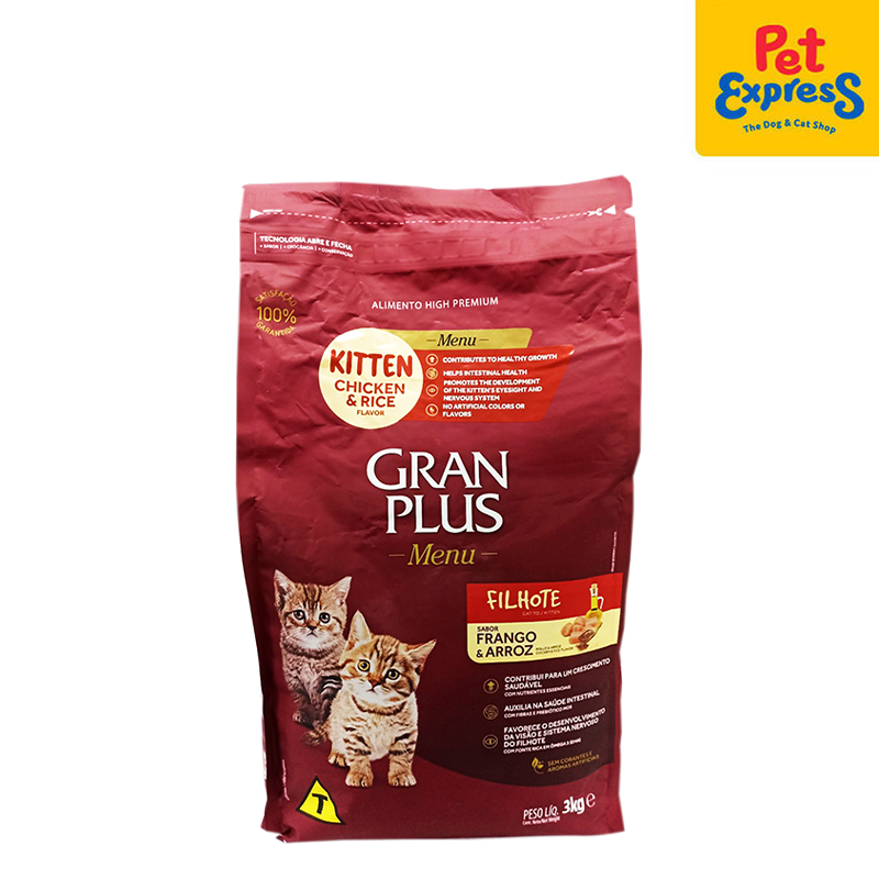 GranPlus Menu Kitten Chicken and Rice Dry Cat Food 3kg