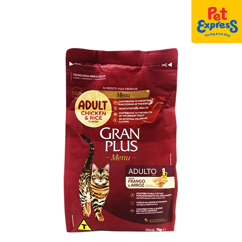 GranPlus Menu Adult Chicken and Rice Dry Cat Food 1kg