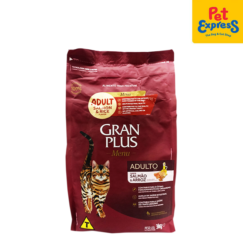 GranPlus Menu Adult Salmon and Rice Dry Cat Food 3kg