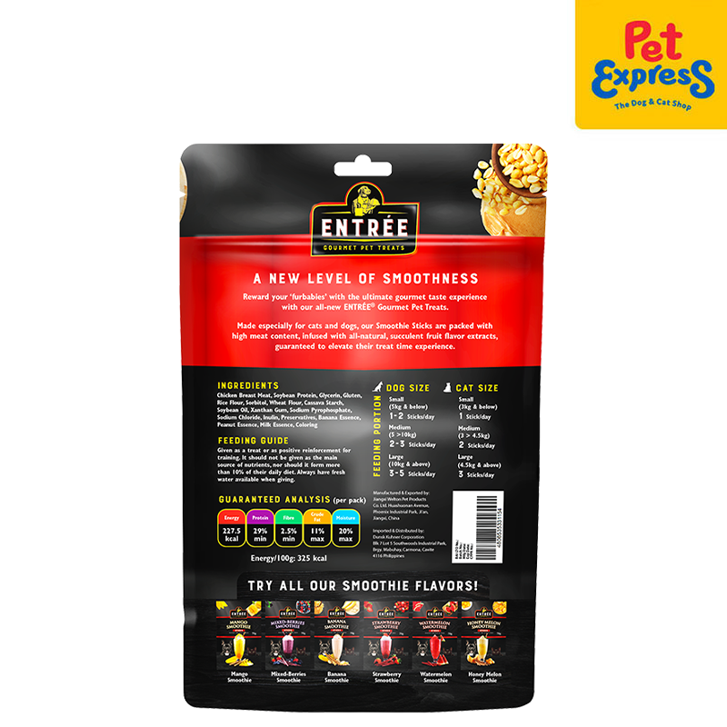 Entrée Gourmet Banana Peanut Smoothie Pet Treats 70g