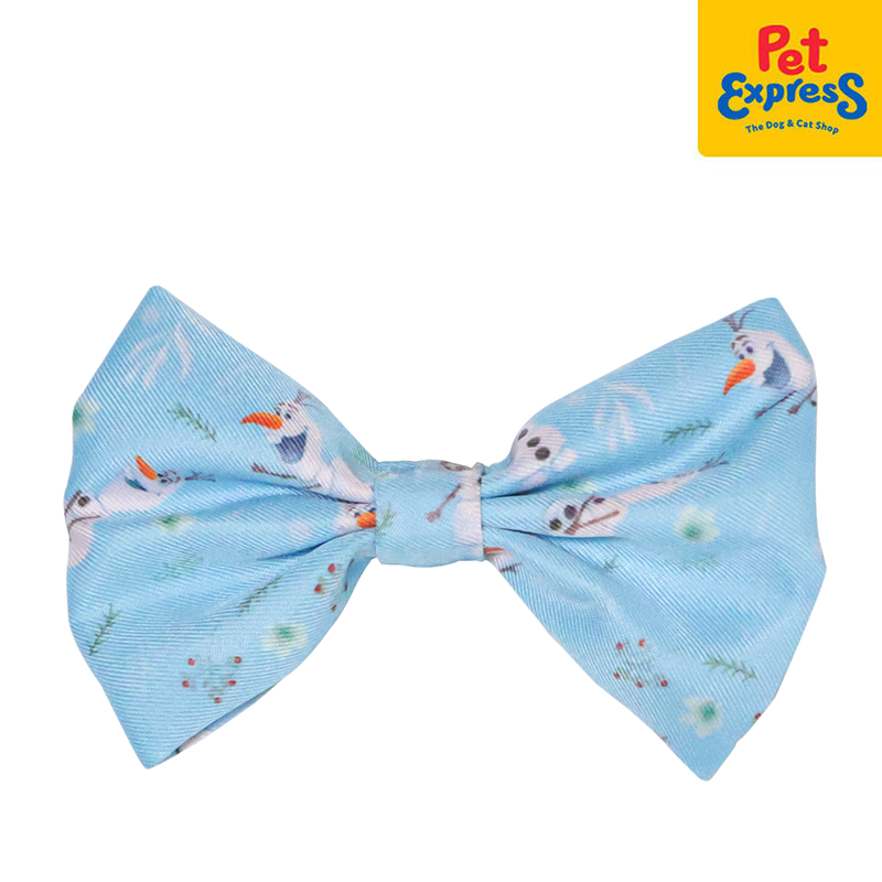 Bark and Spark Frozen Olaf Dog Bow Tie Medium Blue