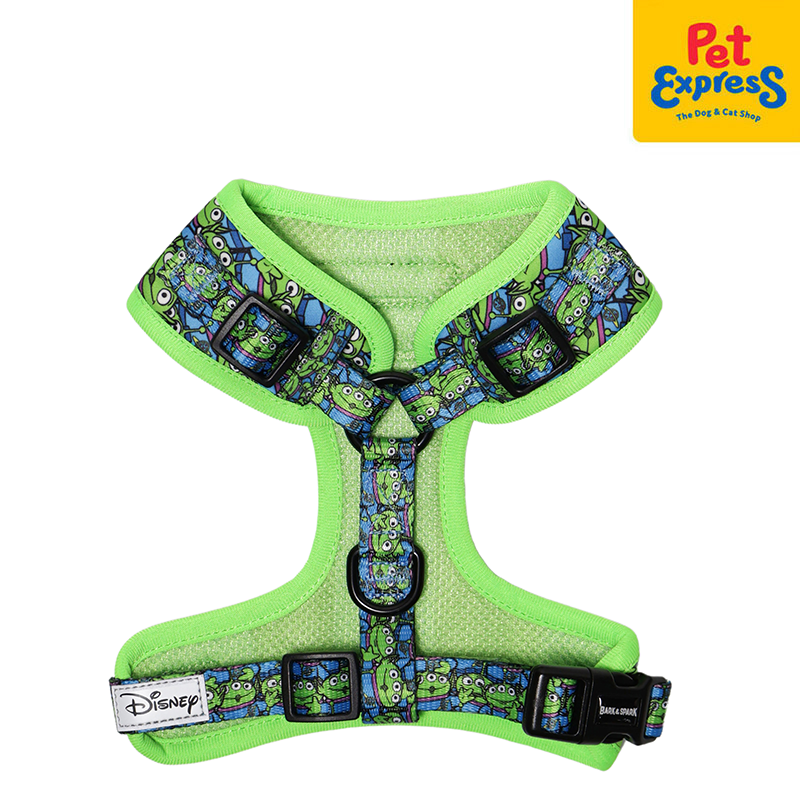 Bark and Spark Toy Story Aliens Dog Harness Medium Green