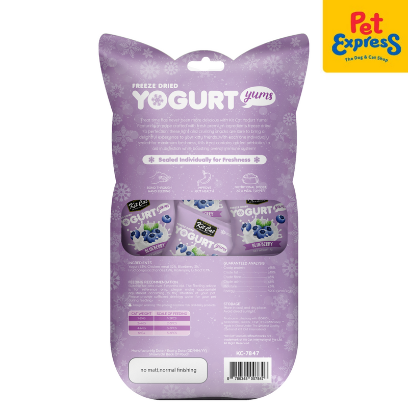 Kit Cat Freeze Dried Yogurt Blueberry Cat Treats 10g