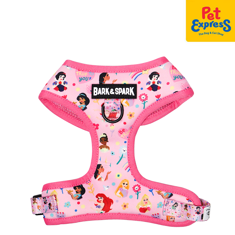 Bark and Spark Disney Princess True to Your Heart Dog Harness Medium Pink