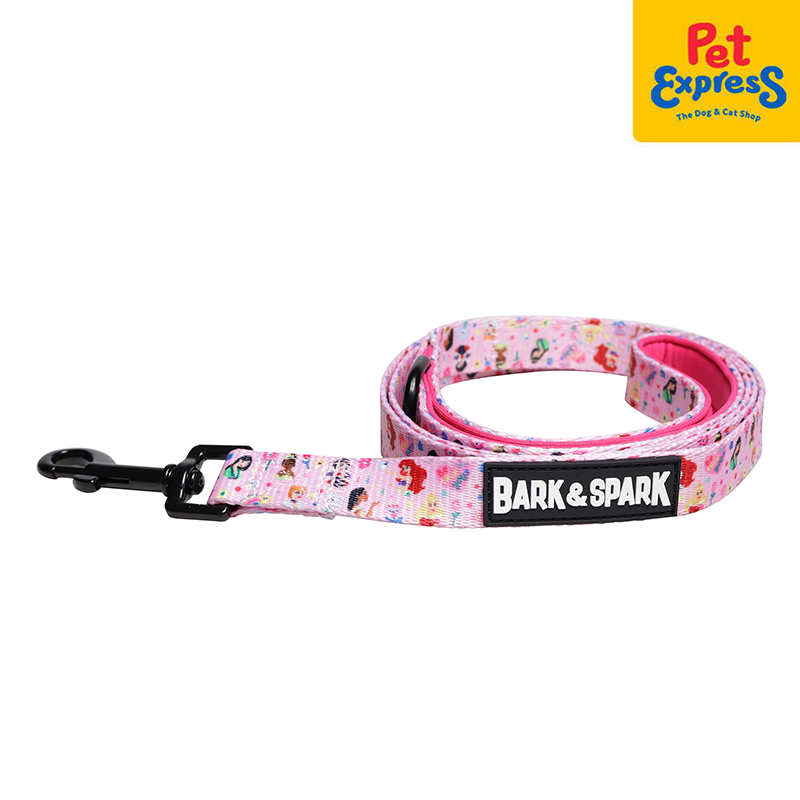 Bark and Spark Disney Princess True to Your Heart Dog Leash Medium Pink