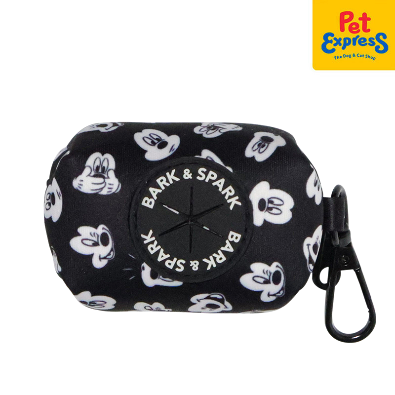 Bark and Spark Mickey Mouse Dog Poop Bag Medium Black and White