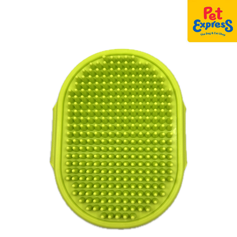 Lucky Dog Plastic Oval Pet Brush Lime Green