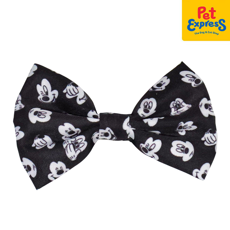 Bark and Spark Mickey Mouse Dog Bow Tie Medium Black and White