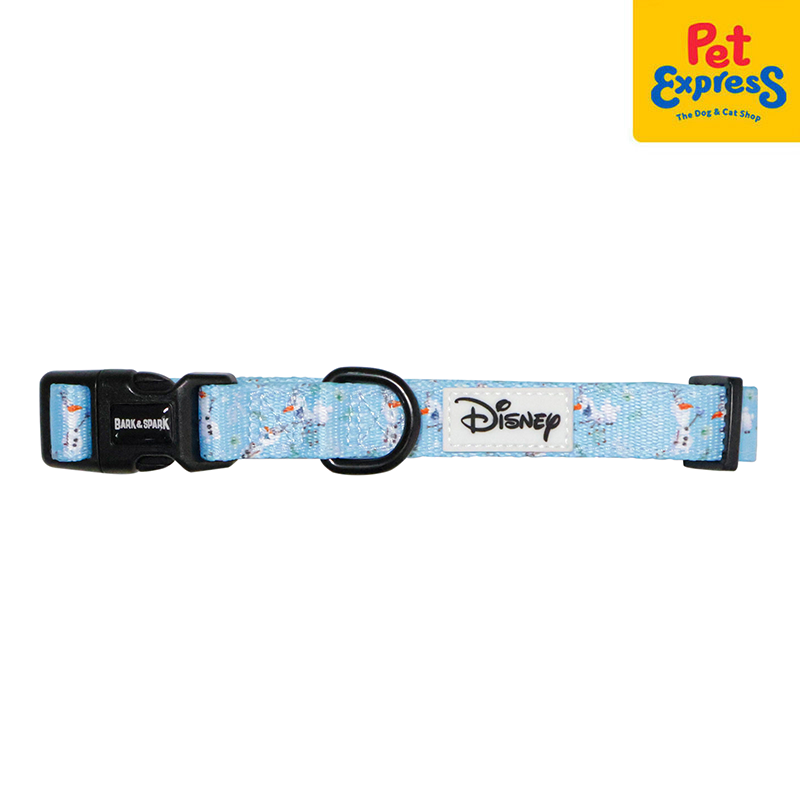 Bark and Spark Frozen Olaf Dog Collar Small Blue