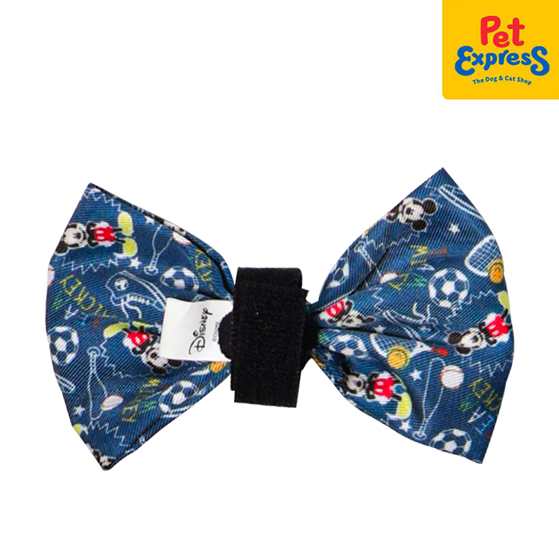 Bark and Spark Team Mickey Dog Bow Tie Medium Blue