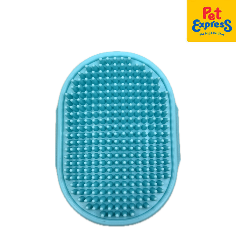 Lucky Dog Plastic Oval Pet Brush Aqua Blue