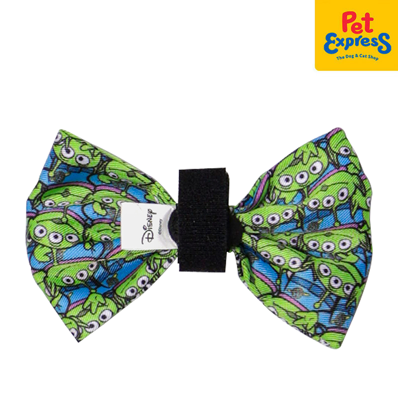 Bark and Spark Toy Story Aliens Dog Bow Tie Medium Green