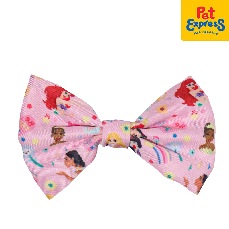 Bark and Spark Disney Princess True to Your Heart Dog Bow Tie Medium Pink