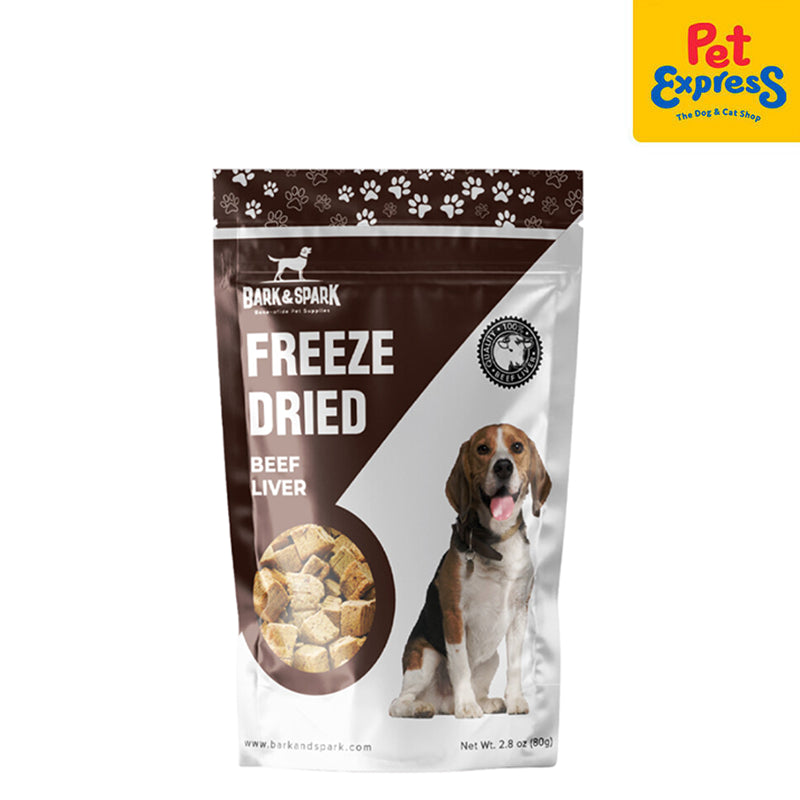 Bark and Spark Freeze Dried Beef Liver Dog Treats 40g