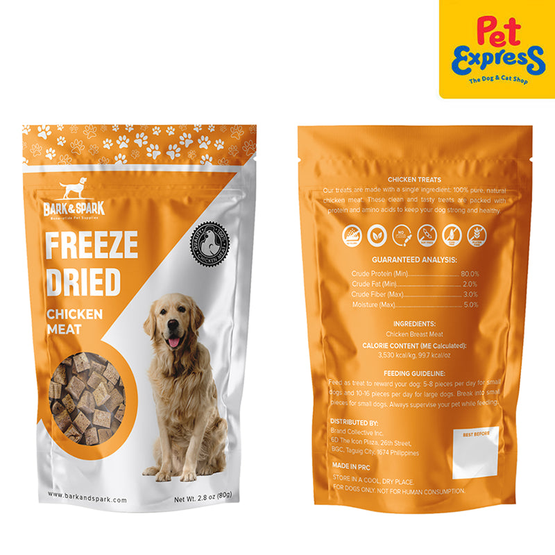 Bark and Spark Freeze Dried Chicken Breast Dog Treats 40g