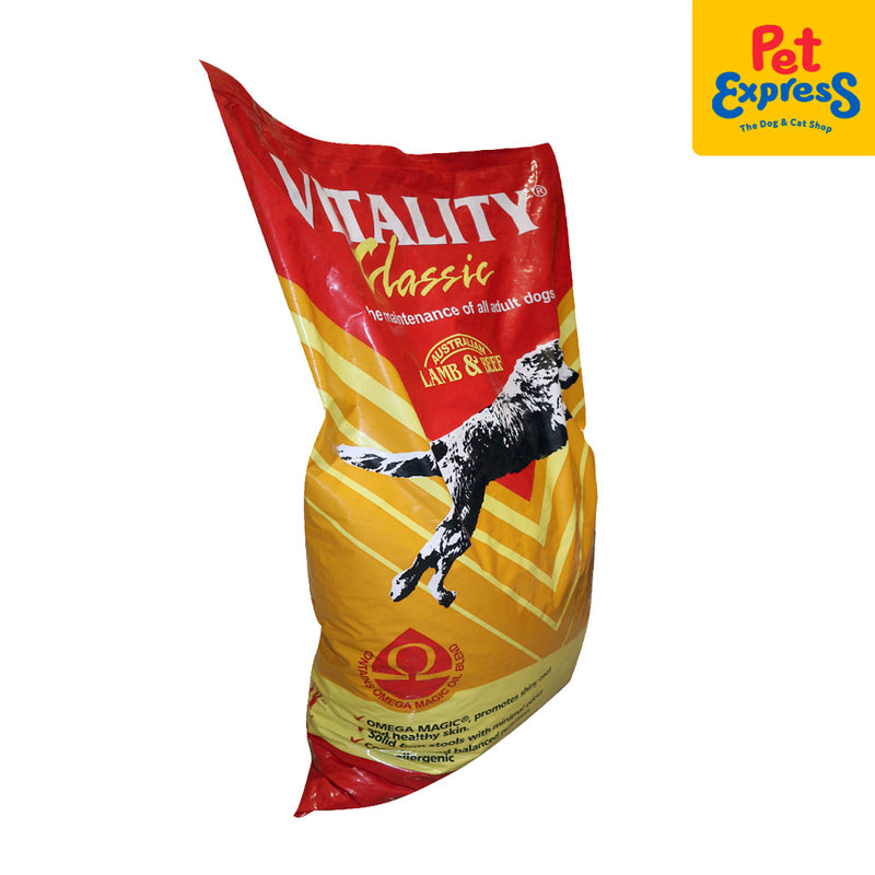 Vitality Classic Lamb and Beef Dry Dog Food 15kg_side