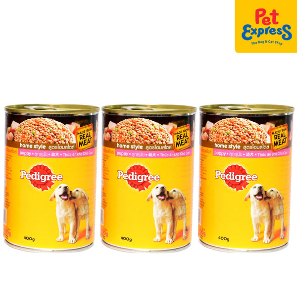 Pedigree Puppy Wet Can Dog Food 400g 3 cans Pet Express