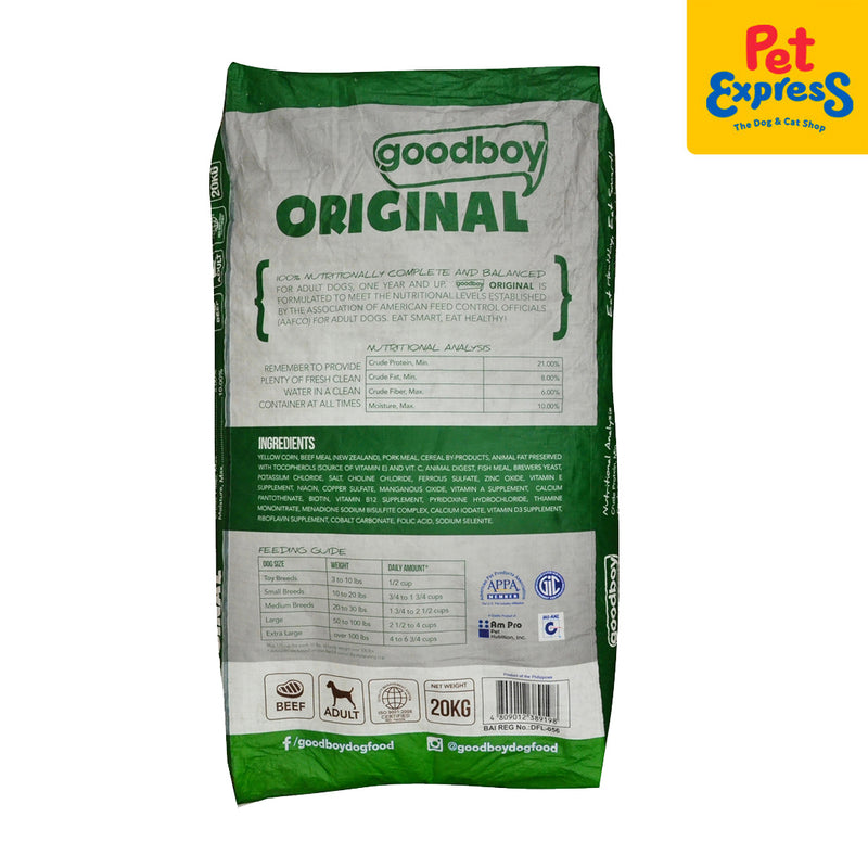 Goodboy Adult Dry Dog Food 20kg_back