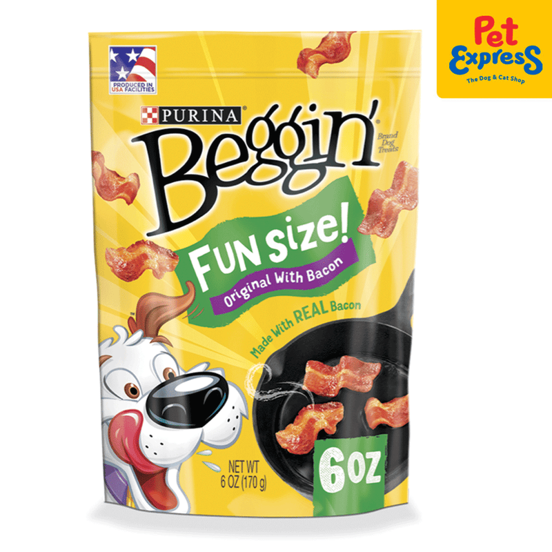 Beggin' Fun Size Bacon Dog Treats 170g_front