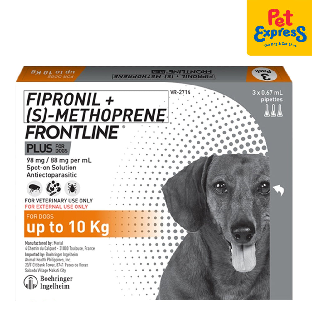 Frontline Tick Flea Drops Pipet for Small Breed Dogs 3 pipets box Pet Express