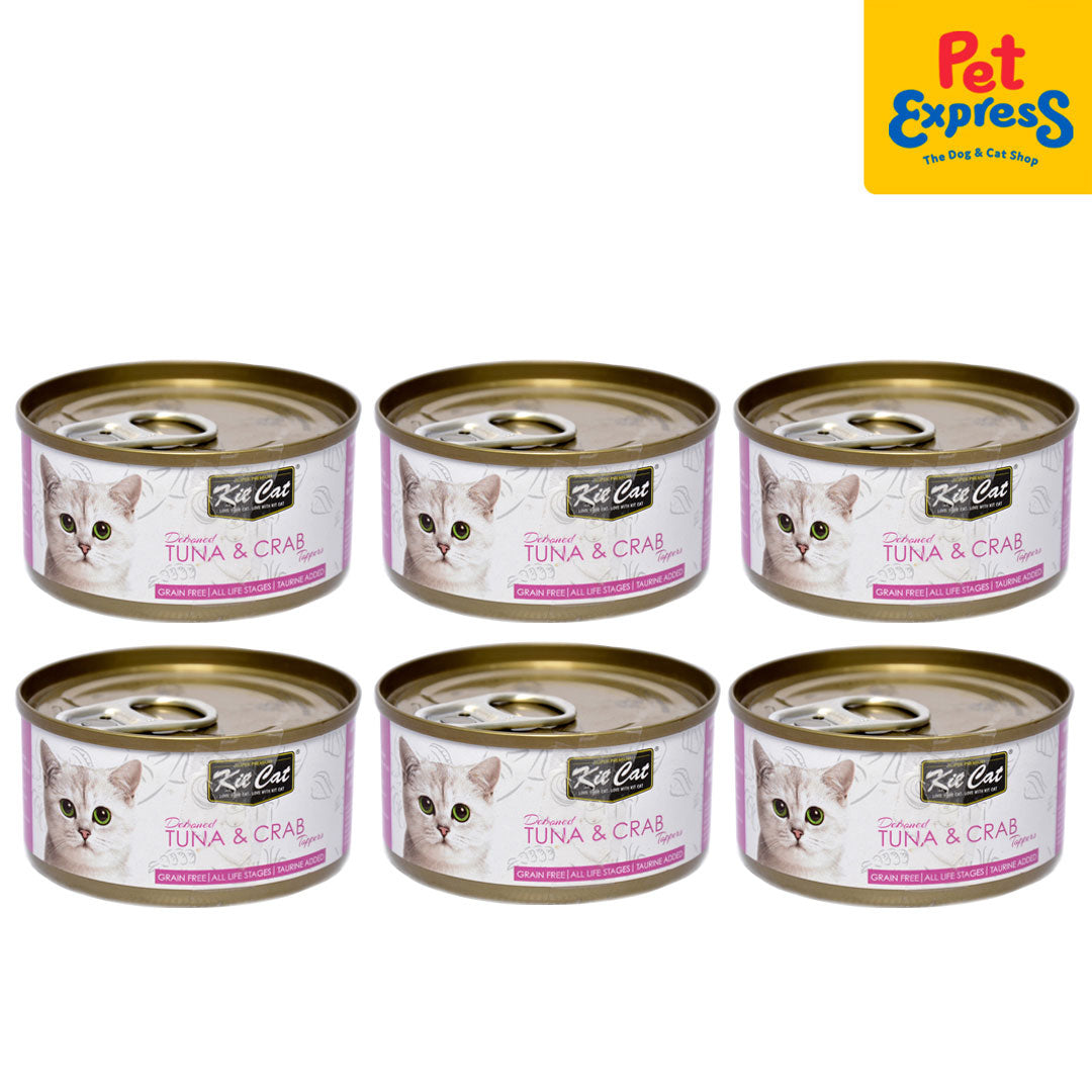 Kit Cat Deboned Tuna & Crab 80g (6 cans) | Pet Express