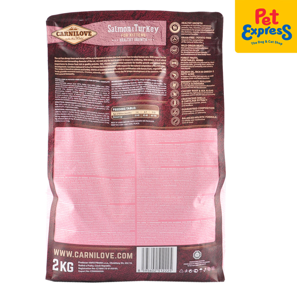 Carnilove Salmon Turkey Kitten 2kg Pet Express