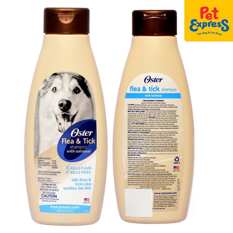 Oster O.N. Flea Tick Fresh Breeze Shampoo 532ml Pet Express