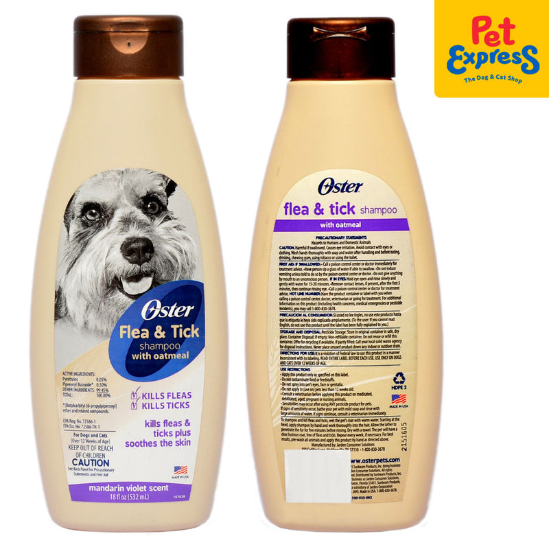 Oster flea and tick shampoo with oatmeal hotsell