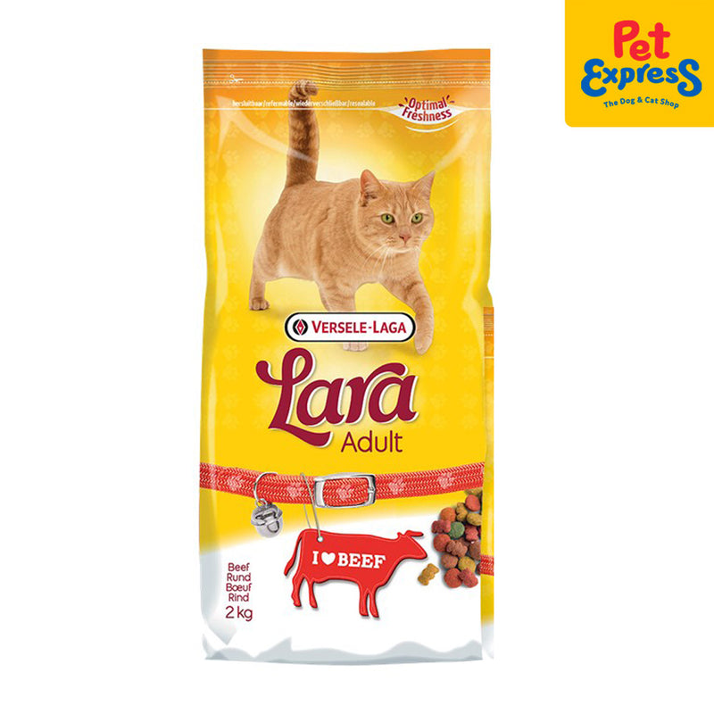 Lara Adult Beef Dry Cat Food 2kg