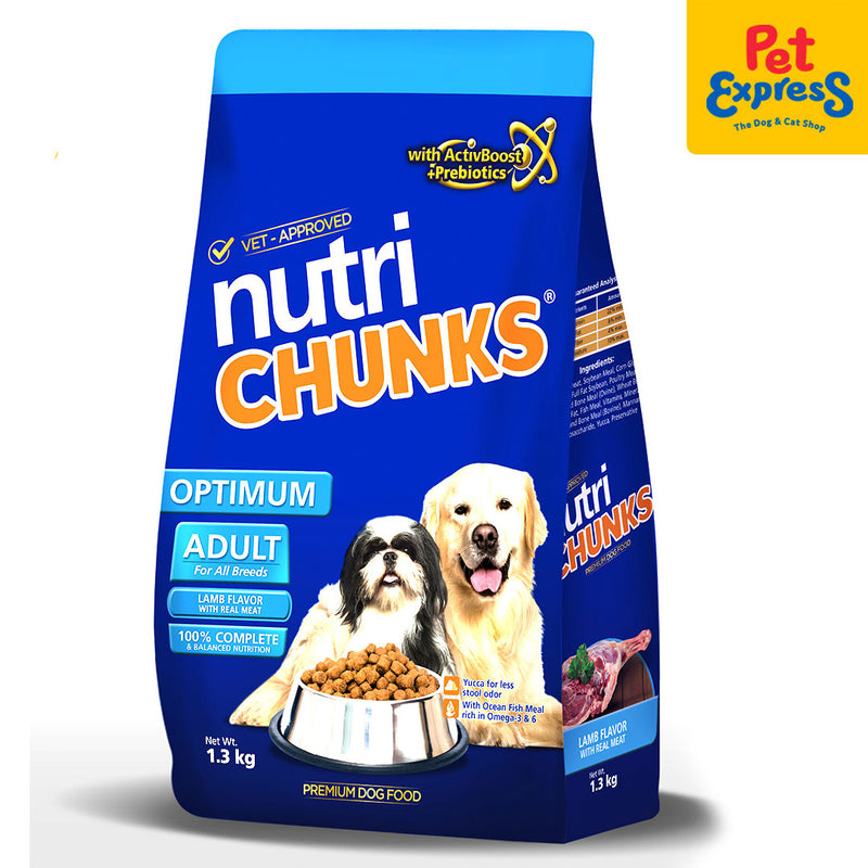 Nutri Chunks Adult Optimum Lamb Dry Dog Food 1.3kg