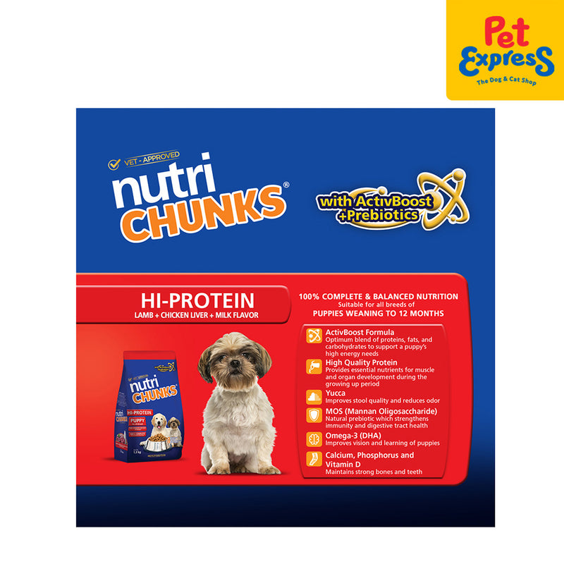 Nutri Chunks Puppy Hi Protein Lamb Chicken Liver and Milk Dry Dog Food 5kg