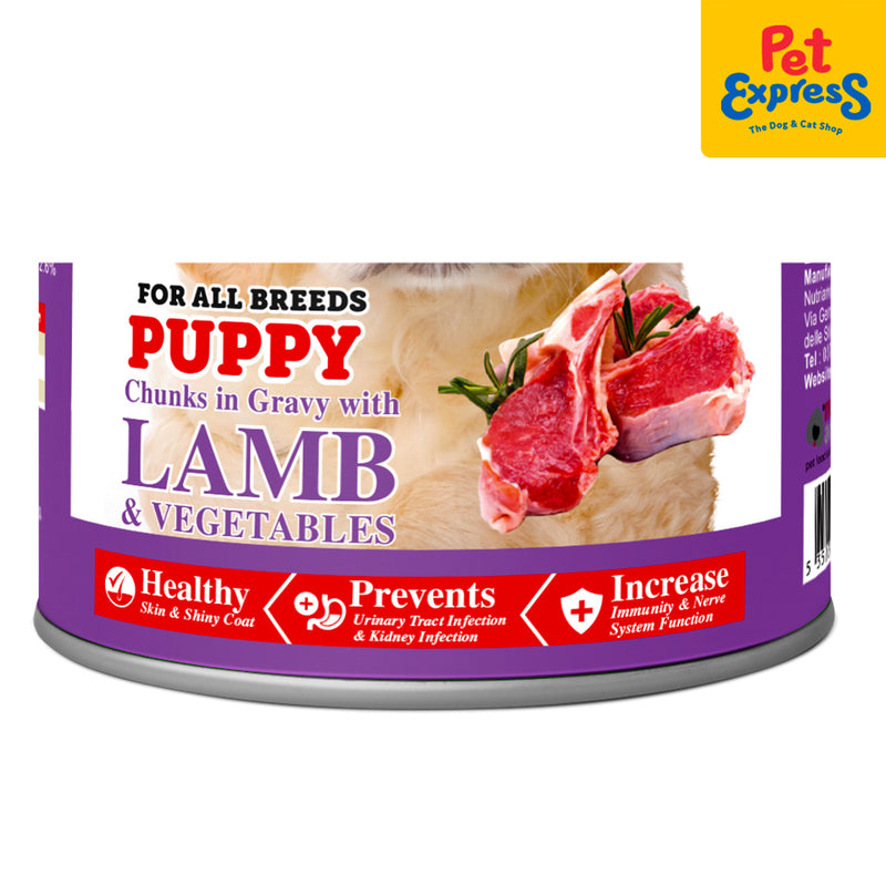 Power Dog Puppy Chunks in Gravy with Lamb and Vegetables Wet Dog Food 405g (2 cans)