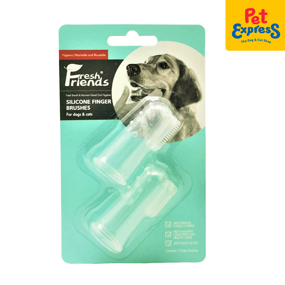 Fresh Friends Silicone Finger Brush 2s Pet Express