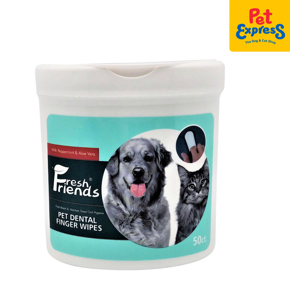 Fresh Friends Dental Finger Wipes 50s Pet Express