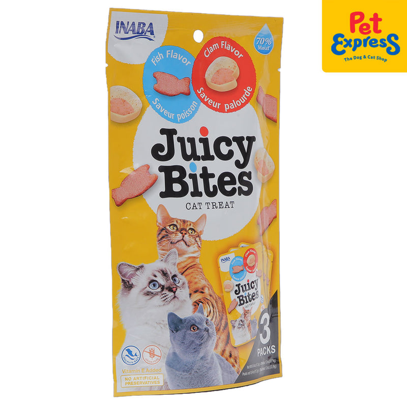 Inaba Juicy Bites Fish and Clam Cat Treats 11.3g (USA-702)