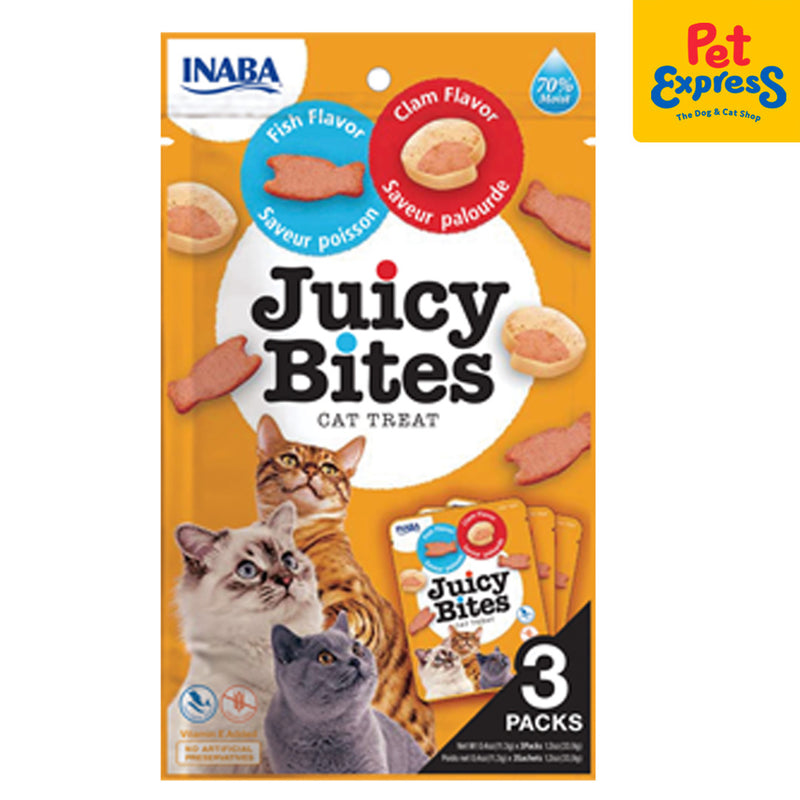 Inaba Juicy Bites Fish and Clam Cat Treats 11.3g (USA-702)