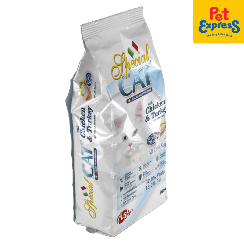 Special Cat All Life Stages Chicken and Turkey Dry Cat Food 1.5kg