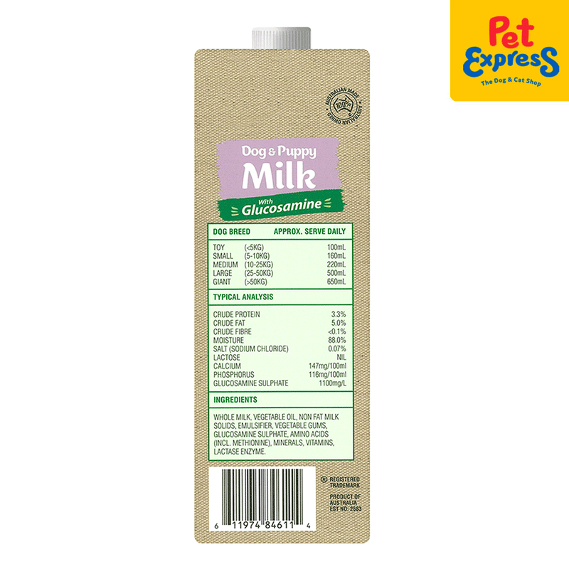 Pets Own Dog's Milk 1L_side