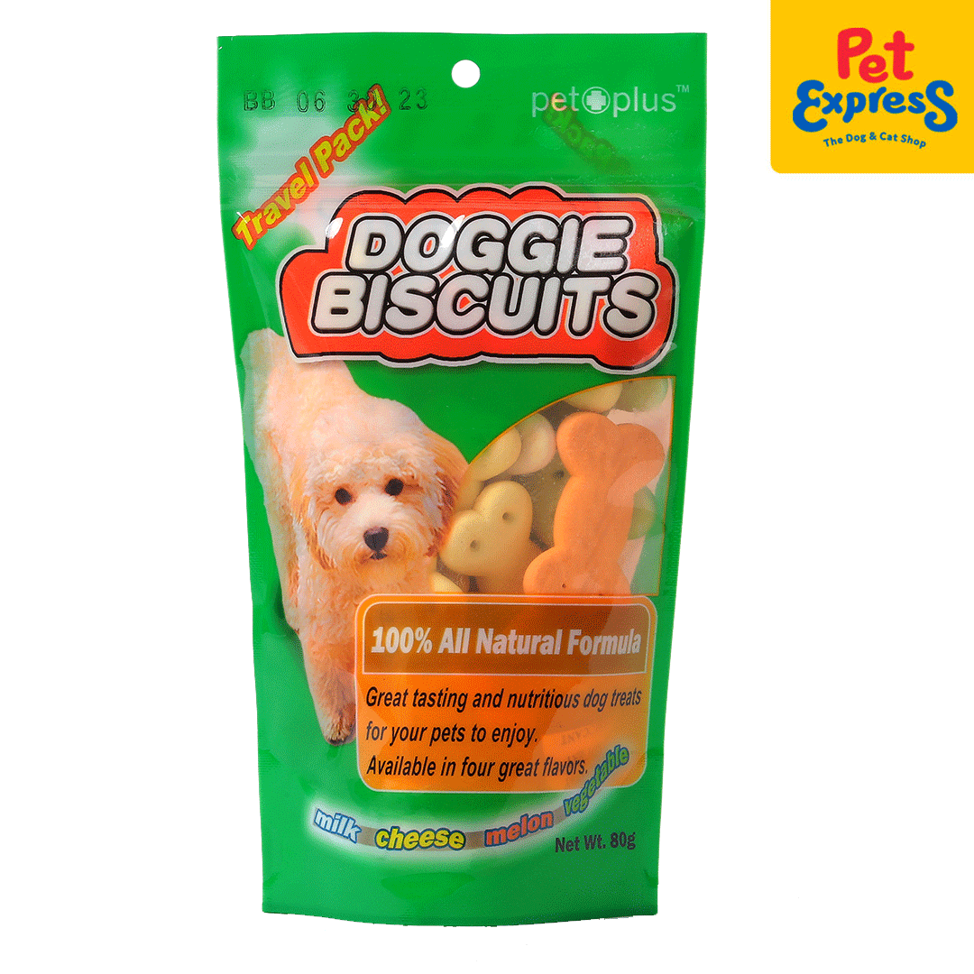 Pet Plus Doggie Biscuits Bone Shape Dog Treats 80g | Pet Express