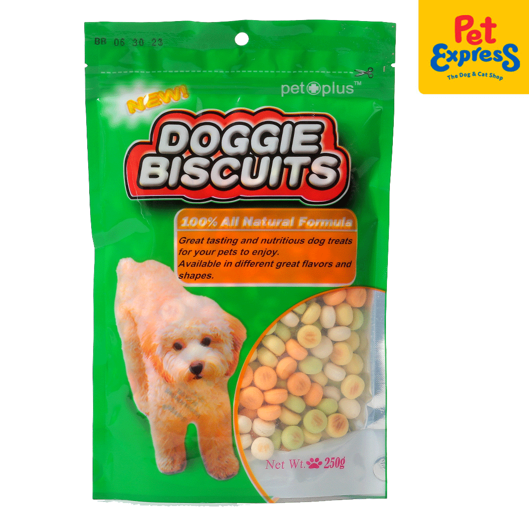 Pet Plus Doggie Biscuits Round Shape Dog Treats 250g | Pet Express