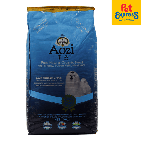 Aozi Puppy Lamb Organic Apple Dry Dog Food 10kg Pet Express