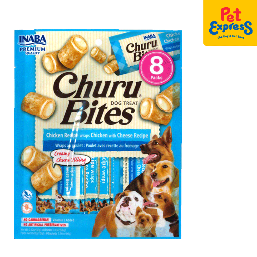 Inaba Churu Bites Chicken Wraps Cheese Dog Treats 12gx8 USD 724