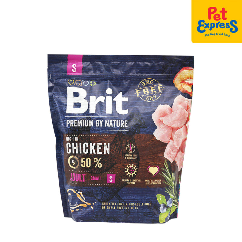 Brit Premium by Nature Adult Small Breed Chicken Dry Dog Food 1kg