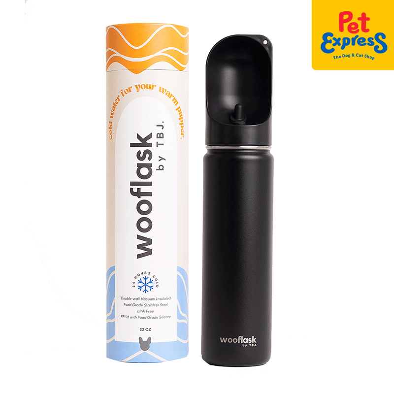 Wooflask by TBJ Pet Water Bottle Black