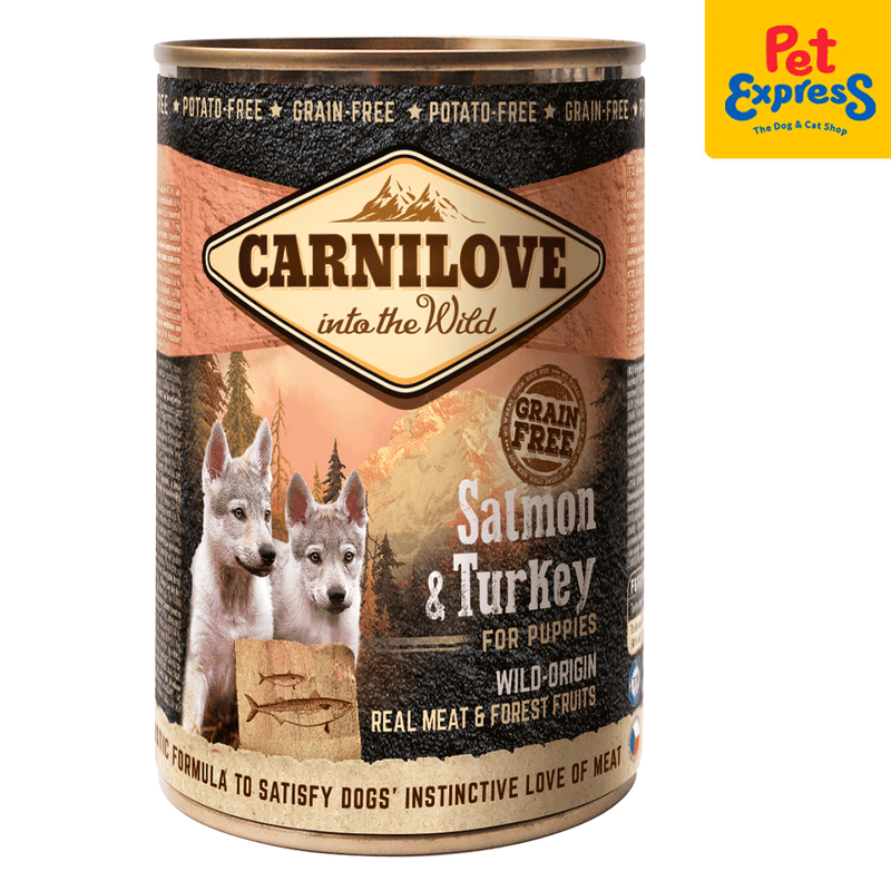 Carnilove Puppy Salmon and Turkey Wet Dog Food 400g (2 cans)