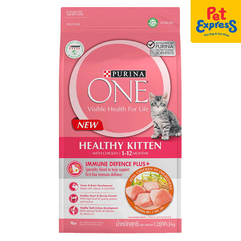 Purina One Healthy Kitten Chicken Dry Cat Food 1.2kg